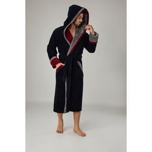 Çift Renk Bambu Cotton Erkek Bornozu