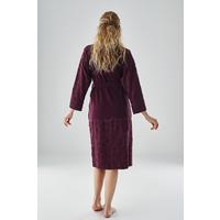 Eteği Jakarlı Niki Kadife Bambu Cotton Bayan Sabahlık