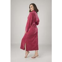 Gül Kurusu Yaka Jakarlı  Pamuklu İnce Sabahlık Bayan